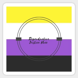 Reproductive Justice Now Nonbinary Flag Sticker